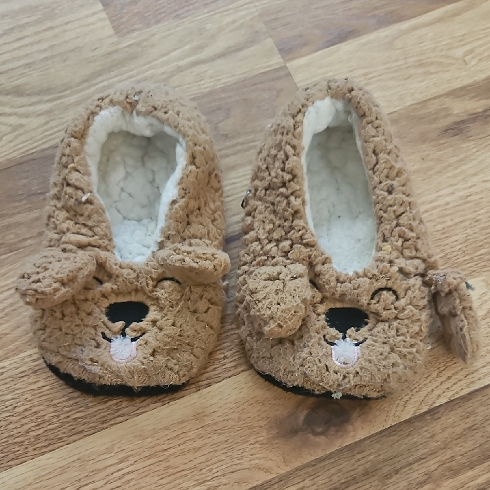 Cozy Brown Kids Slippers